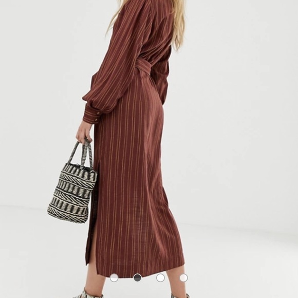 Free People Audrey stripe button-down dress Xs NWT - Picture 4 of 9